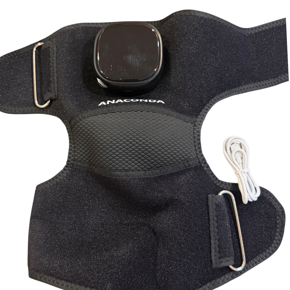 Anaconda Knee Massager Unisex OS Black New Heated Air Compression 3-in-1 Device